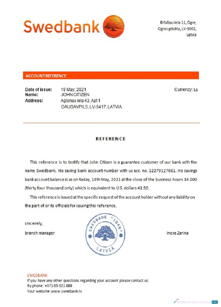 Download Latvia Swedbank reference Photoshop template